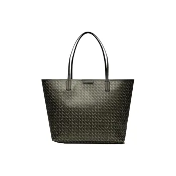 TORY BURCH Ever Ready Series Fabric Combo Bag Tote Bag Shopping Bag Handbag Shoulder Bag Medium Size Women's Black