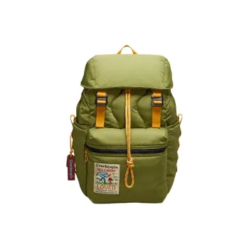 Coachtopia Recycled Polyester Travel Bag Backpack Large Size Unisex Olive Green