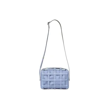 ISSEY MIYAKE Artificial Leather Shoulder Bag Crossbody Bag Mini Women's Sky Blue