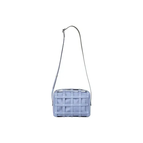 ISSEY MIYAKE Artificial Leather Shoulder Bag Crossbody Bag Mini Women's Sky Blue