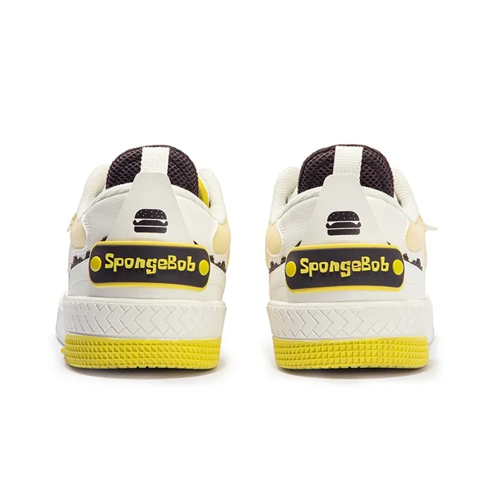 361° X SpongeBob SquarePants Co branded Series Skateboard Shoes Men Low Top Feather White/Acid Yellow-3