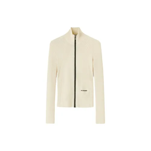 JIL SANDER Logo-embroidered Ribbed-knit Cardigan