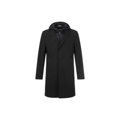 HUGO BOSS Trench Coats Men Black