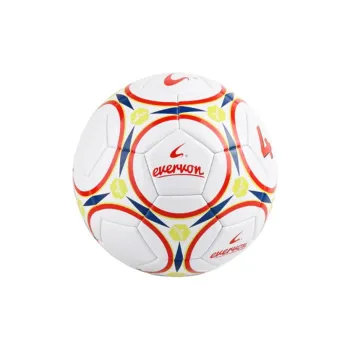 EVERVON Size 4 Soccer PVC Machine Stitched Soccer Ball Kids' White Blue Yellow Red