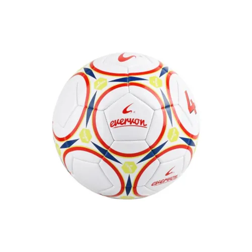 EVERVON Size 4 Soccer PVC Machine Stitched Soccer Ball Kids' White Blue Yellow Red