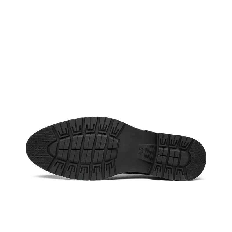 CHINT Dress Shoes Men Low Top Black, Dark Brown-4