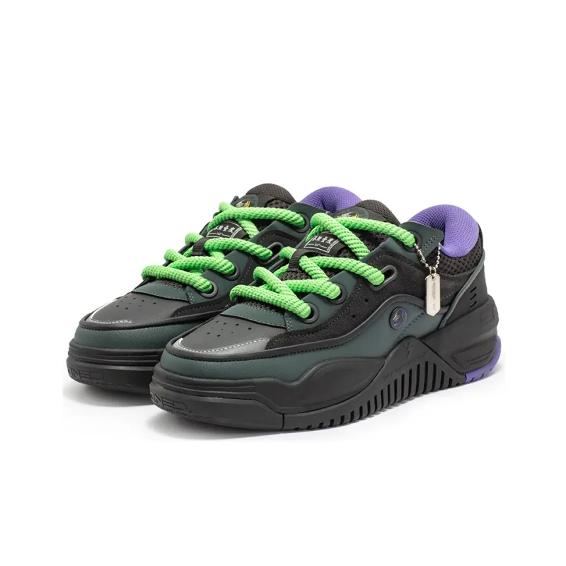 361° Peace Elite Series Anti-Slip Wear-Resistant Low-Top Skateboard Shoes Men's Gray-2