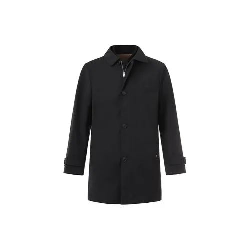 HUGO BOSS Coats Men Black