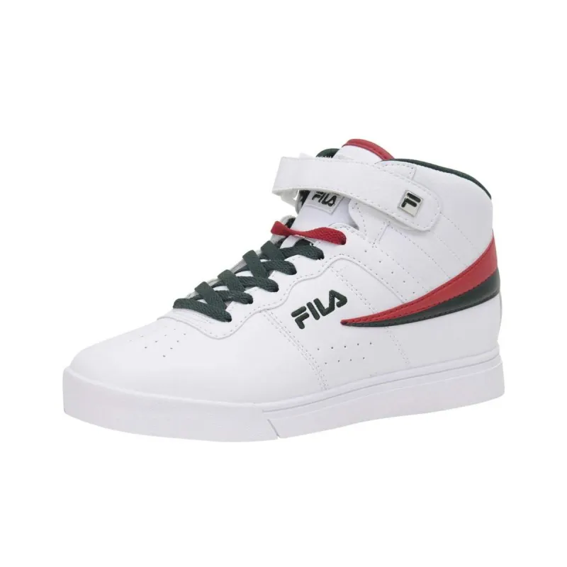 FILA Slip-Resistant Cushioning High-Top Skateboard Shoes Men's White-2