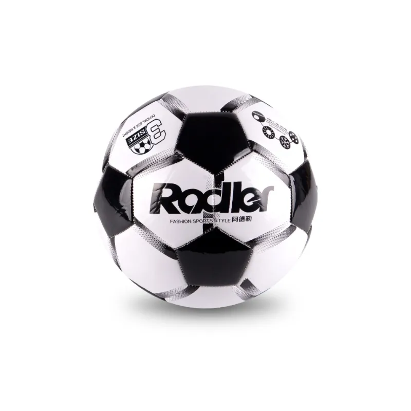 RADLER Size 4 Soccer PVC Machine Stitched Soccer Ball Unisex Black White-8