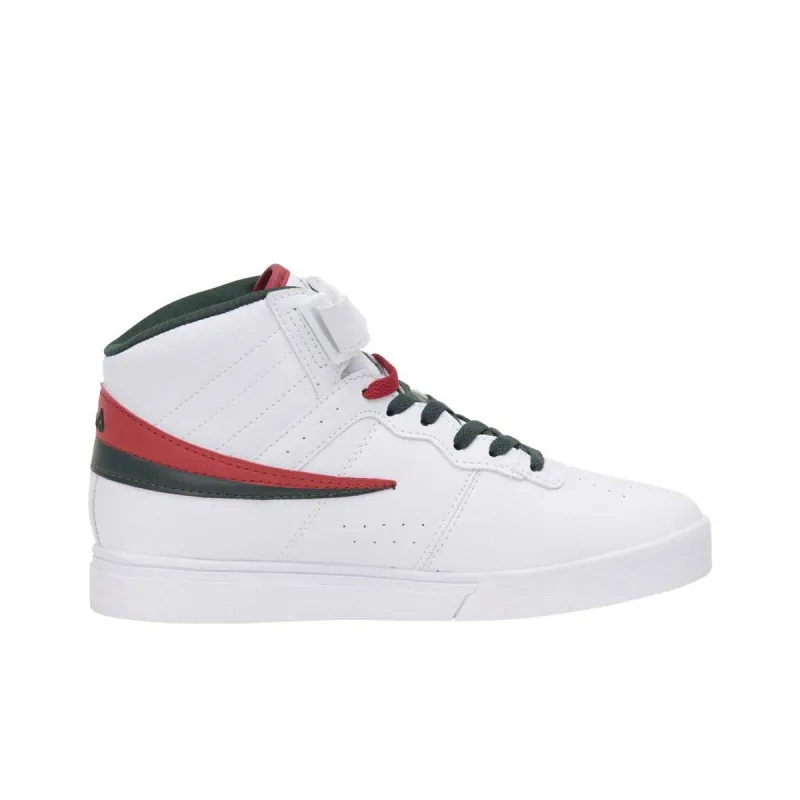 FILA Slip-Resistant Cushioning High-Top Skateboard Shoes Men's White-1
