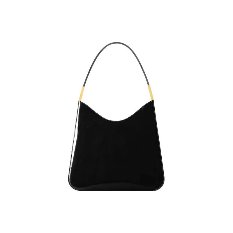 SAINT LAURENT Cow Leather Hobo Bag Handbag Shoulder Bag Women's Black-3