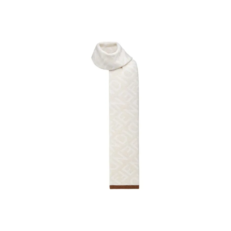FENDI Knit Scarves Women's White-1