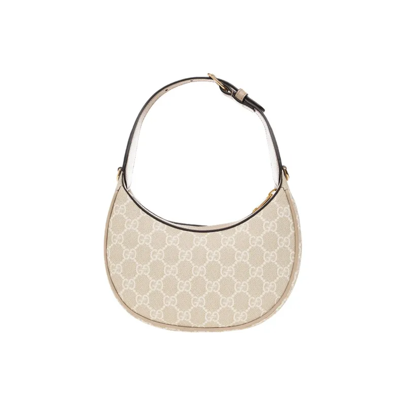 GUCCI Canvas With Leather Binding Canvas Bag, Crescent Bag, Shoulder Bag, Handbag, Shoulder Bag Women's-2