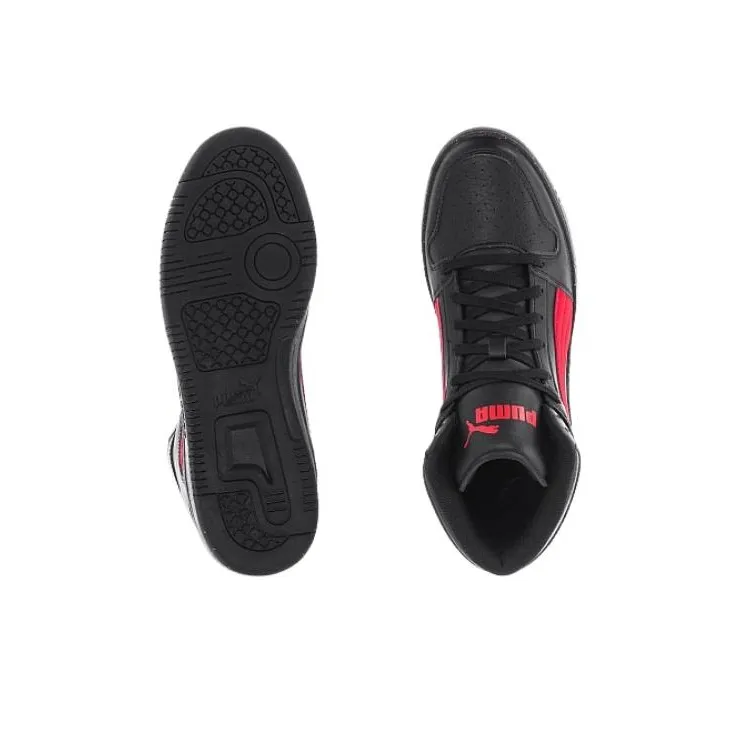 PUMA Rebound Layup Skateboarding Shoes 'Black Red'-4