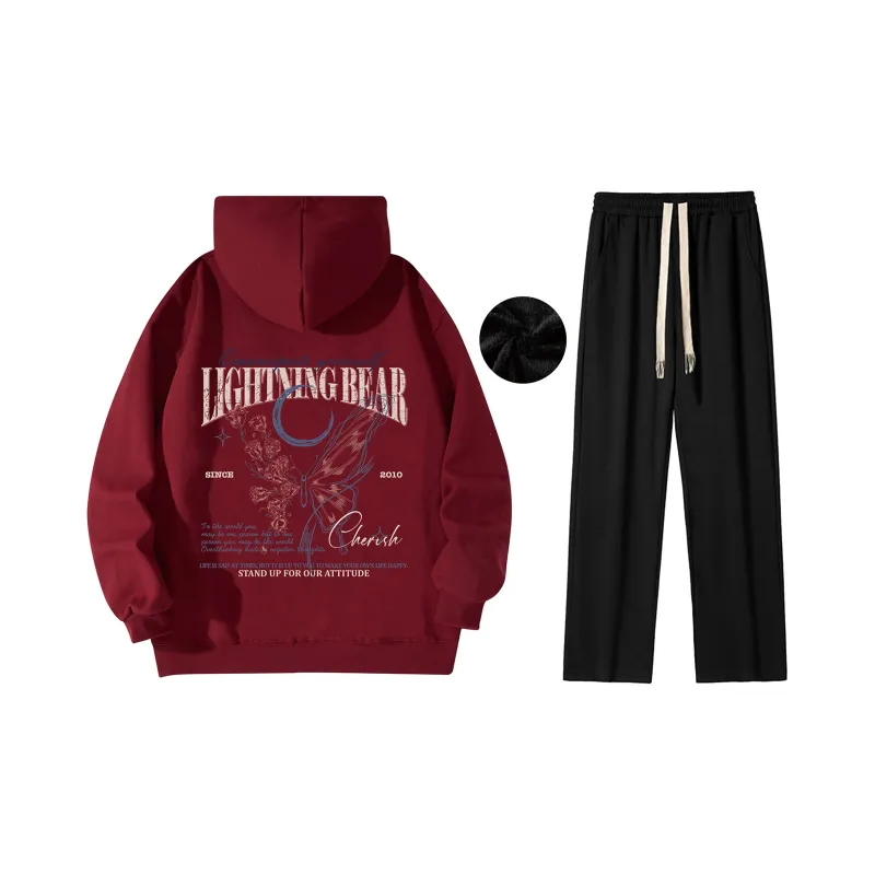 LIGHTNING BEAR Sweatshirt Sets Unisex-6