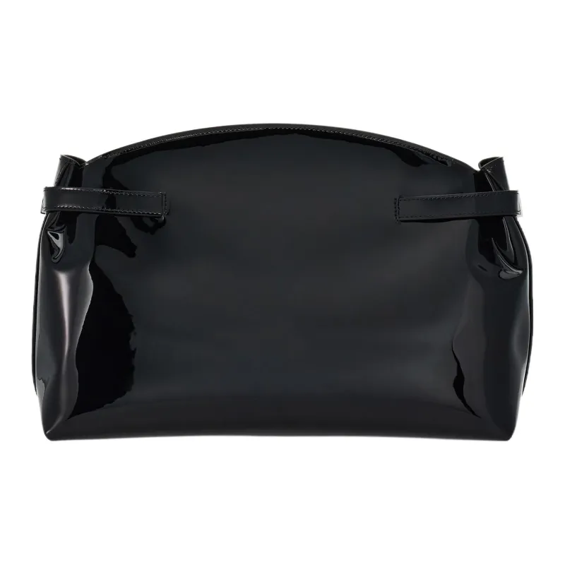 FERRAGAMO Patent Leather Evening Bag, Shoulder Bag, Crossbody Bag Tubas Women's Black-3