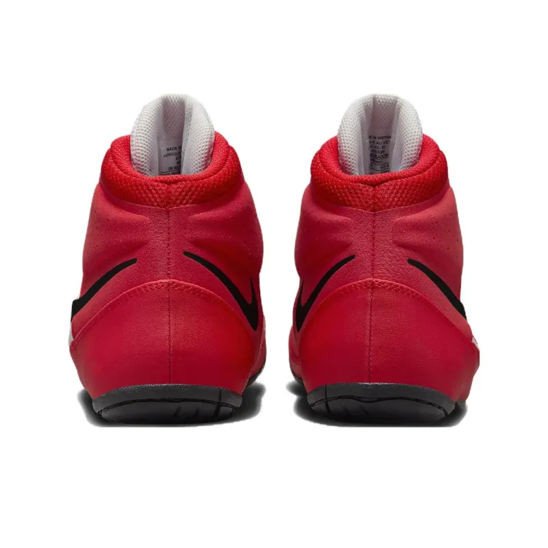 Nike Fury Anti Slip Wear Resistant Mid Top Training Shoes Unisex Red White-4
