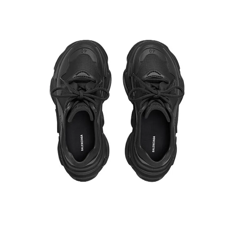 Balenciaga Triple S Low Top Casual Shoes Women's Black-4