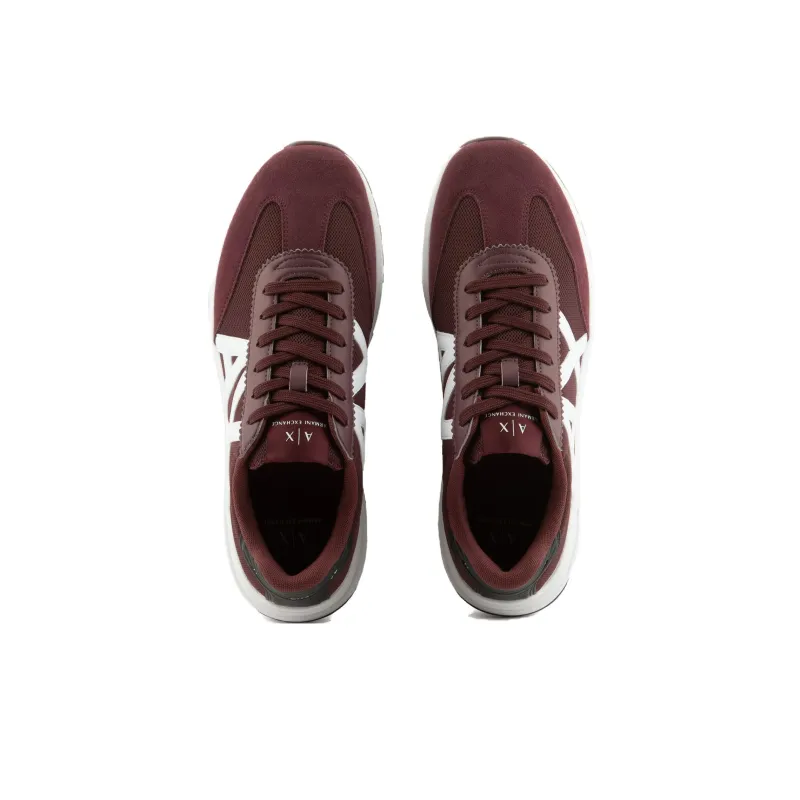 ARMANI EXCHANGE Low Top Casual Shoes Men's Burgundy-3