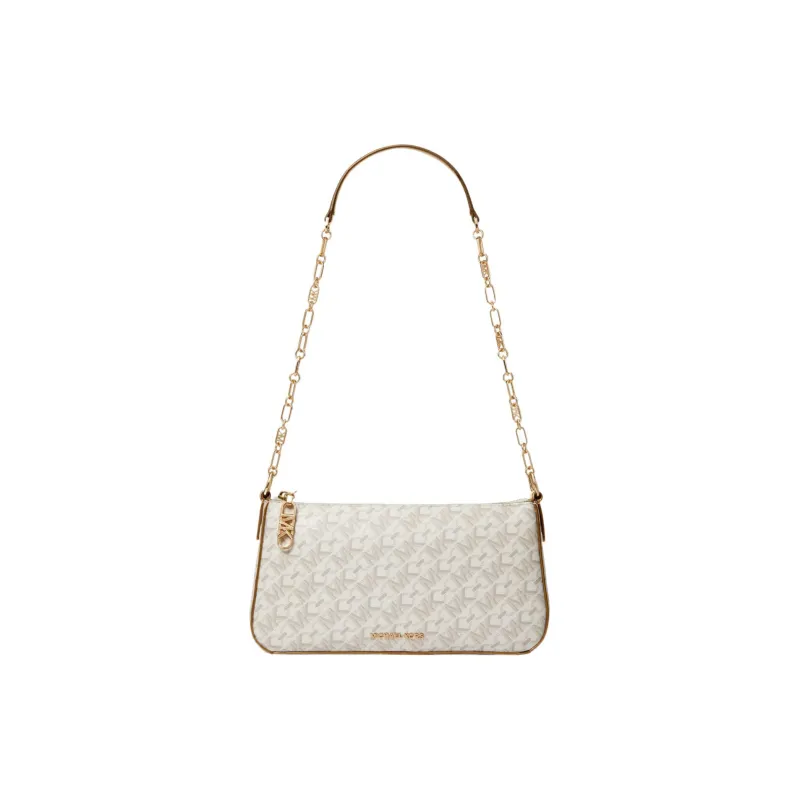 MICHAEL KORS Canvas Clutches Crossbody Bags Medium Size Women's White-0