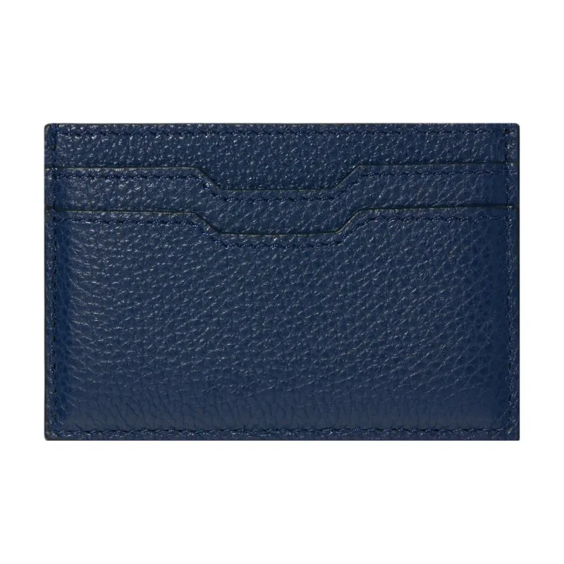 AMIRI Leather Card Holder Regular Women's Marine Blue-2