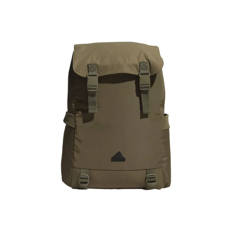 Adidas Recycled Polyester Plain Weave Fabric Backpack Regular Unisex Green-0