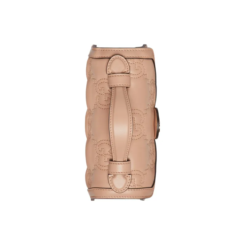 GUCCI GG Matelassé Leather Controller Bag Shoulder Bag Crossbody Bag Handbag Small Size Women's Rose Beige-6