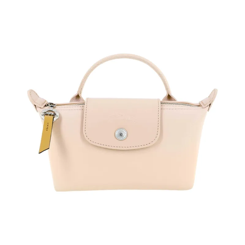 LONGCHAMP Le Pliage City Canvas With Cow Leather Tote Bag, Shopping Bag, Dumpling Bag, Handbag Regular Women's Nude-0