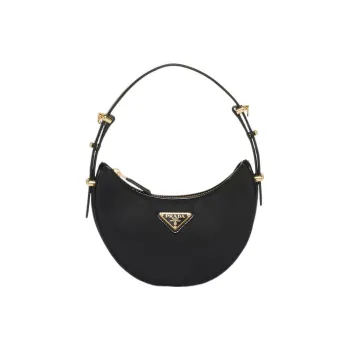 PRADA Arque Recycled Nylon Handbag, Shoulder Bag Mini Women's Black