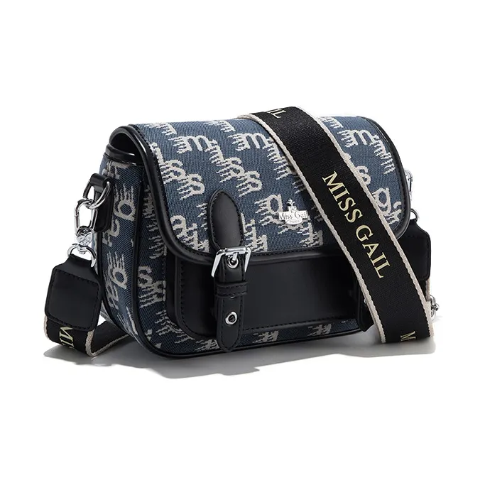 MISS GAIL Pu Shoulder Bag Medium Size Women's Blue-1