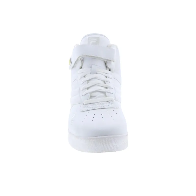 FILA Anti Slip Wear Resistant Mid Top Running Shoes Men's White-4
