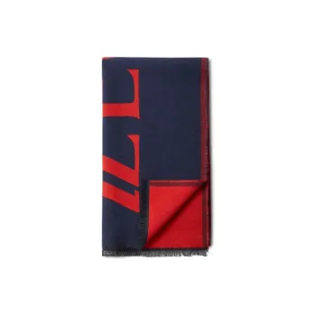 Zegna Knit Scarves Unisex Red/Blue
