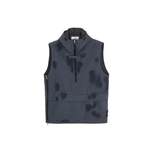 STONE ISLAND HAND COLOURING SERIES Vests Men Lead Gray