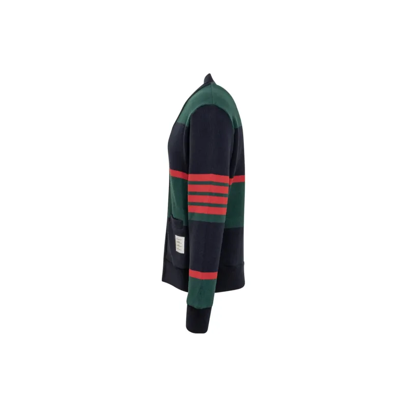 THOM BROWNE 4 Bar Striped Knitted Cardigan-2