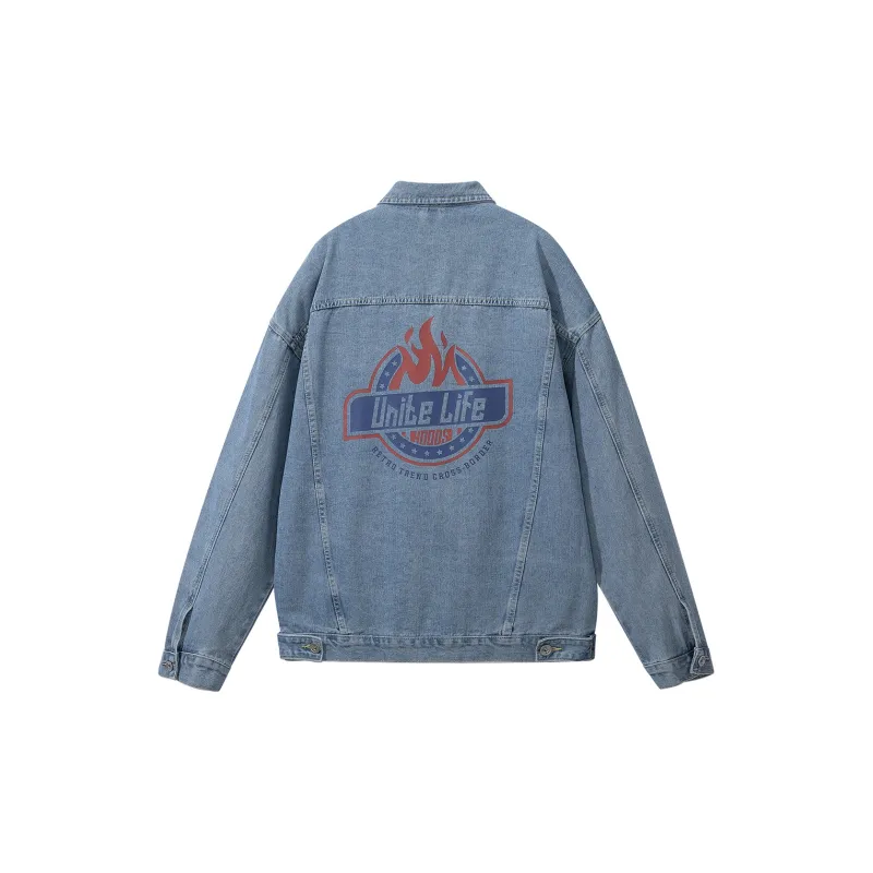 Unite Life HOODS Denim Jacket Unisex Blue-1