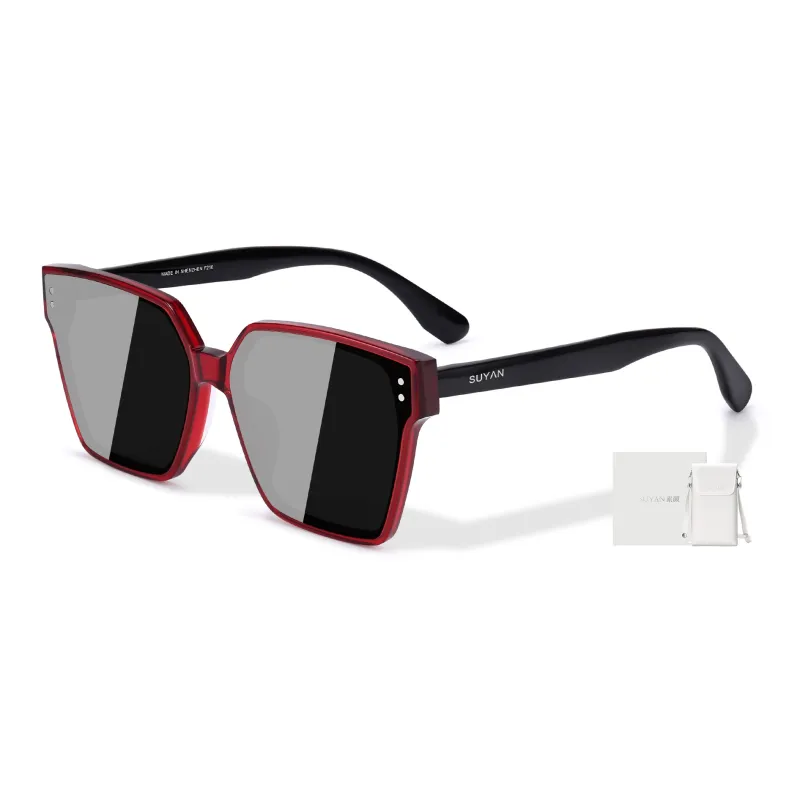 SUYAN Plate Frame Irregular Shape Sunglasses Unisex-11