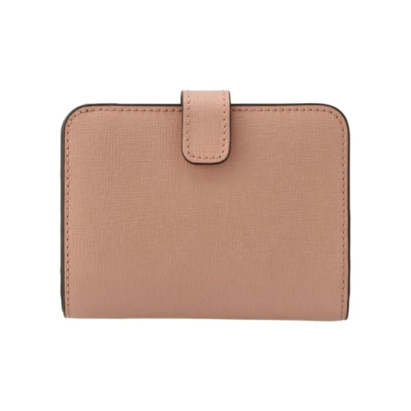 Furla Babylon Embossed Calfskin Wallet Small Size Women's Pink-1
