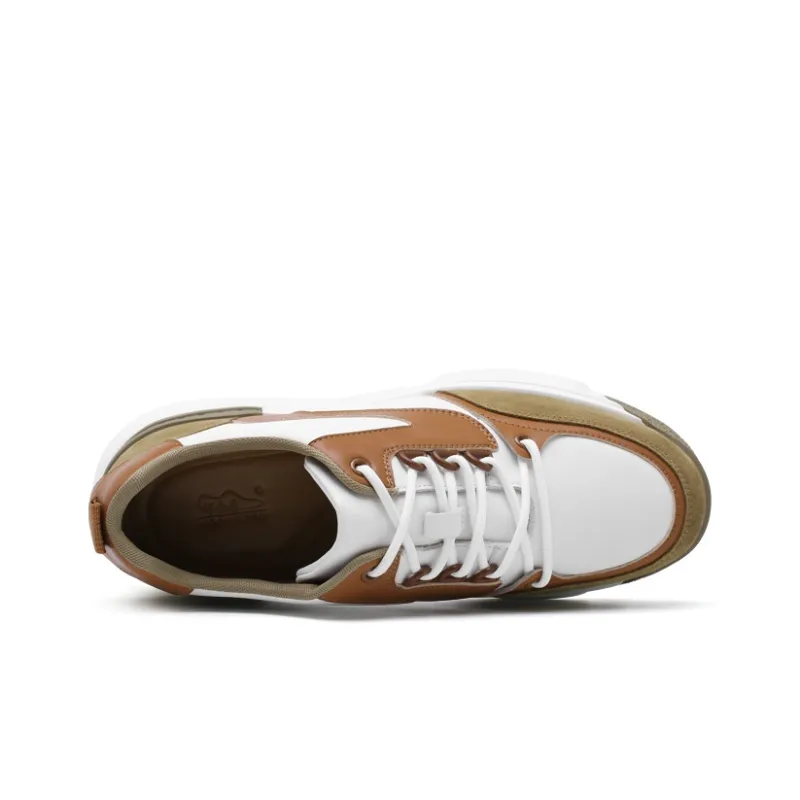He Jinchang Low Top Casual Shoes Men's Yellow-3