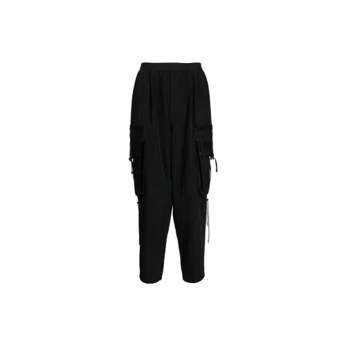 YoshioKubo Elasticated-waist Drop-crotch Trousers