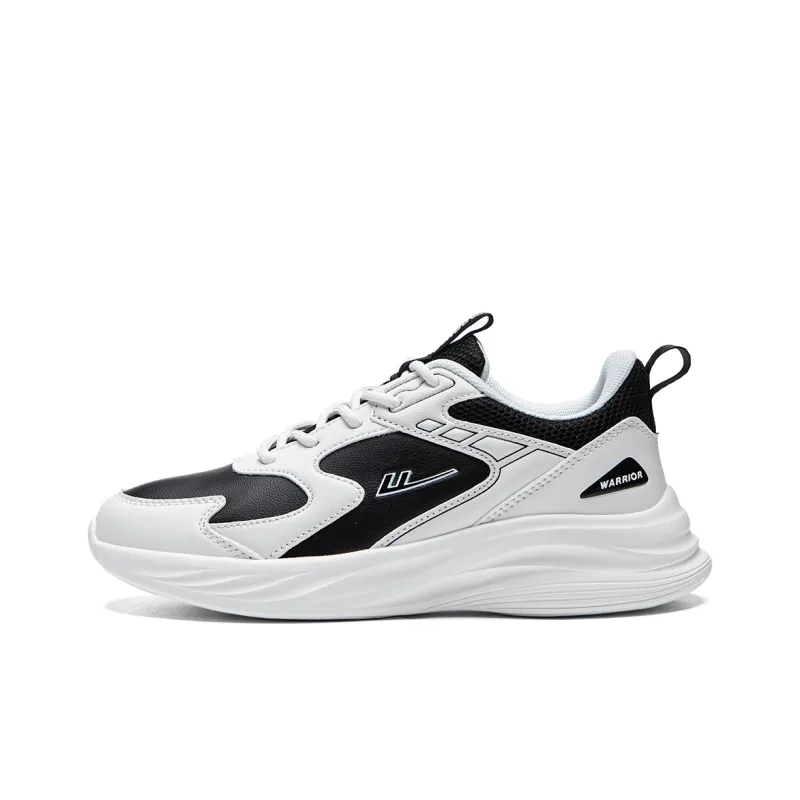 Warrior Panda Shoes Lightweight And Breathable Low Top Casual Shoes Unisex Black White-0