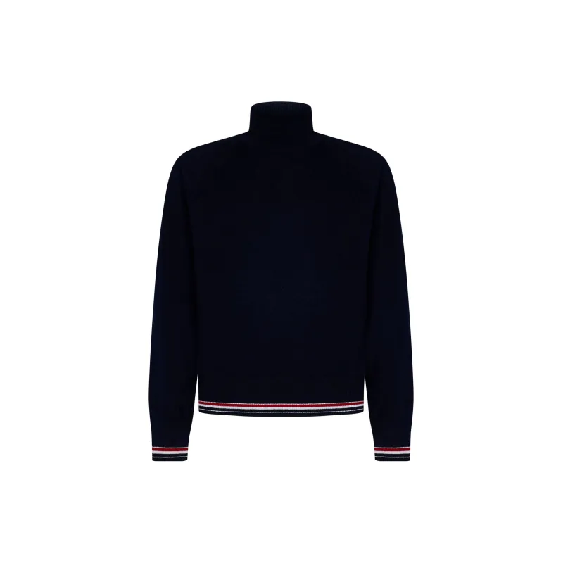 THOM BROWNE High Neck Knitted Sweater-1