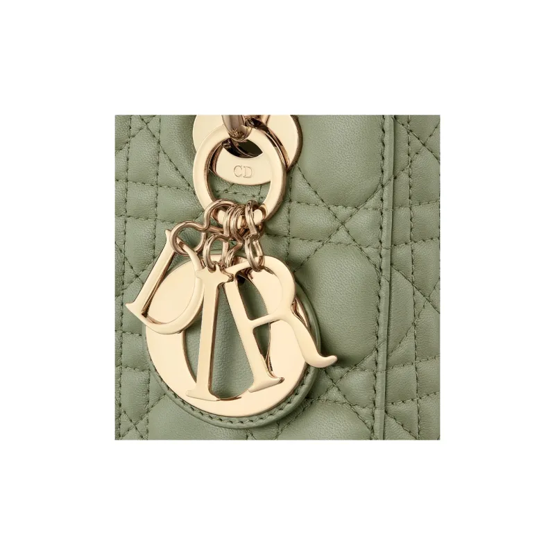 DIOR Lady DiorMy ABCDior Lambskin Lady Dior Bag, Shoulder Bag, Crossbody Bag, Handbag Small Size Women's Cactus Green-4