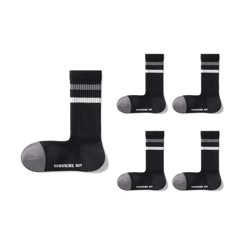 B&C.Room Mid Calf Socks Fall Winter Men's 5 Pack-0
