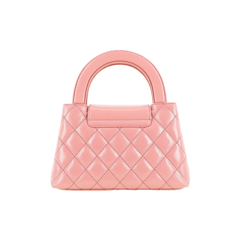 CHANEL Calfskin Crossbody One Shoulder Handbag Mini Women's Coral Pink-2