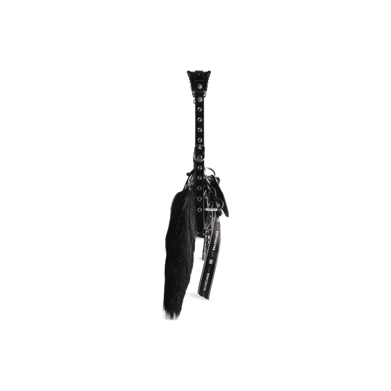 Balenciaga Le Cagole Fine Grained Sheepskin Adorned With Rhinestones Handbag Shoulder Bag Mini Women's Black-2