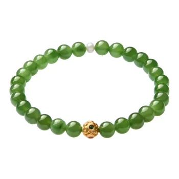 Linguanying Hetian Jade Bracelets Women's Jasper