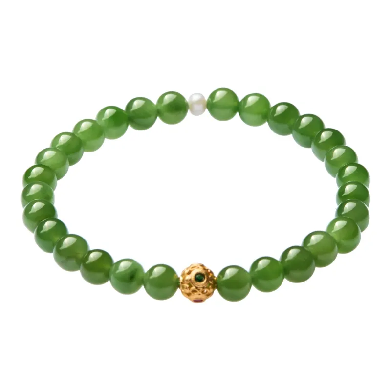 Linguanying Hetian Jade Bracelets Women's Jasper-0
