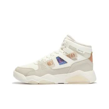 361° Warm Anti Slip And Wear Resistant High Top Skateboard Shoes Women's Feather White Oat Milk