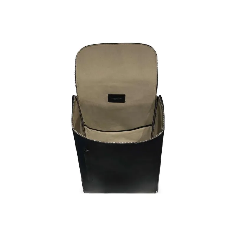 BONASTRE Cow Leather Backpack Unisex Black-3
